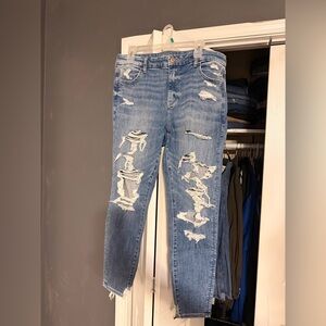 American Eagle Outfitters Ripped Blue Jeans